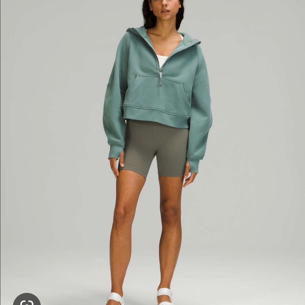Tidewater teal perfectly oversized scuba 1/2 zip